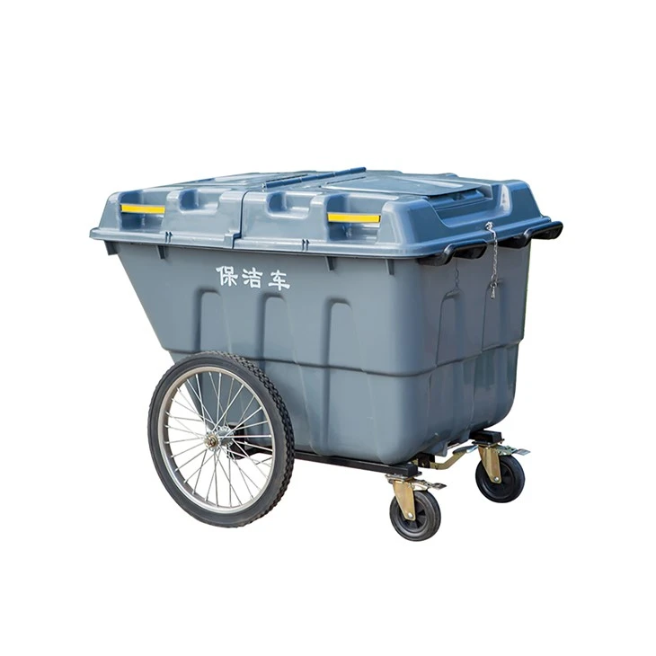 פח אשפה מפלסטיק תברואה עם 4 גלגלים