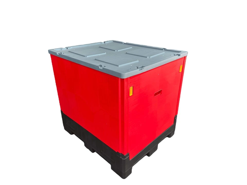 קופסת משטחים נוזלית מתקפלת HDPE 1000L