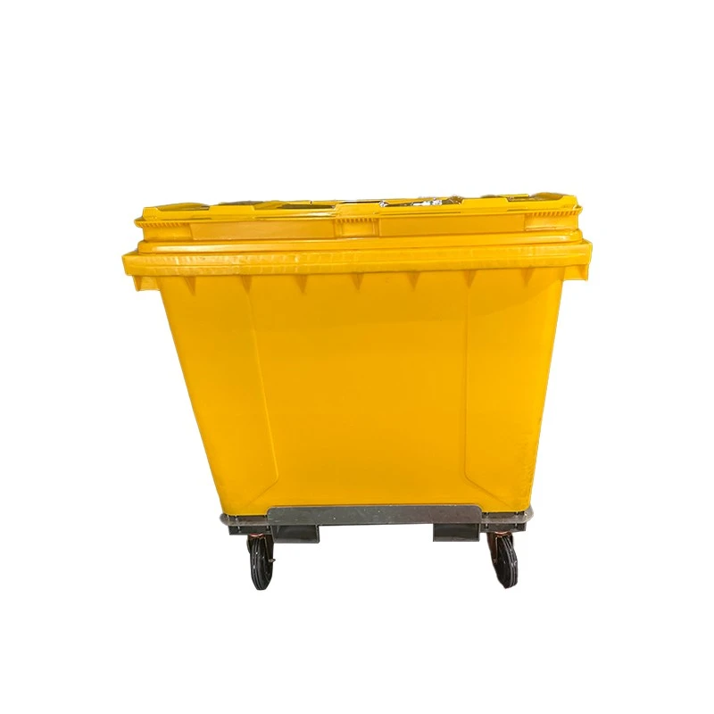 Mobile 660L Plastic Waste Container With Iron Bottom best