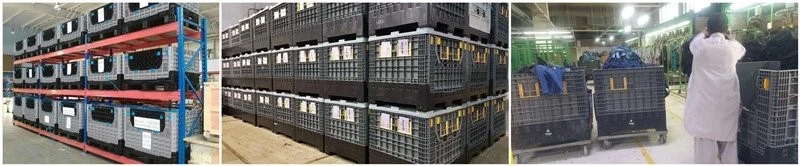 Collapsible-Bulk-Container-With-Lid_In-Warehouse_Stacked Collapsible-Bulk-Container-With-Lid_In-Warehouse_Stacked