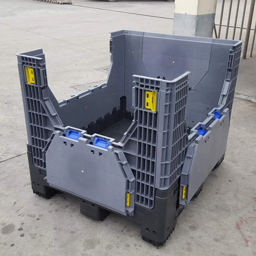 Collapsible-Bulk-Container-With-Lid_Side-View_Foldable-Structure Collapsible-Bulk-Container-With-Lid_Side-View_Foldable-Structure
