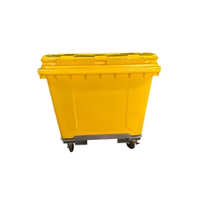 אשפה חיצונית של 660L פלסטיק עם תחתית ברזל