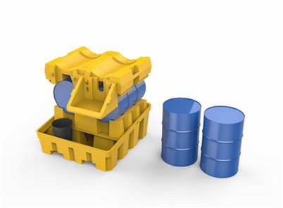 Heavy-Duty 4 תופים Bunded Rack System