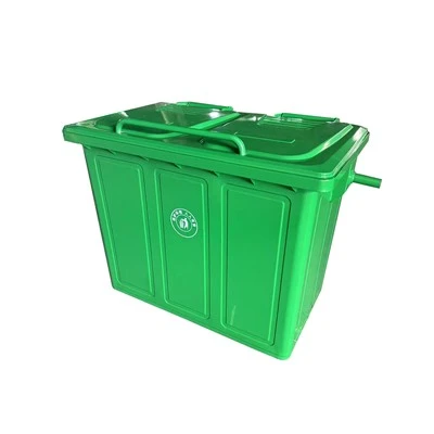 פחי פסולת פלדה עם 4 גלגלים